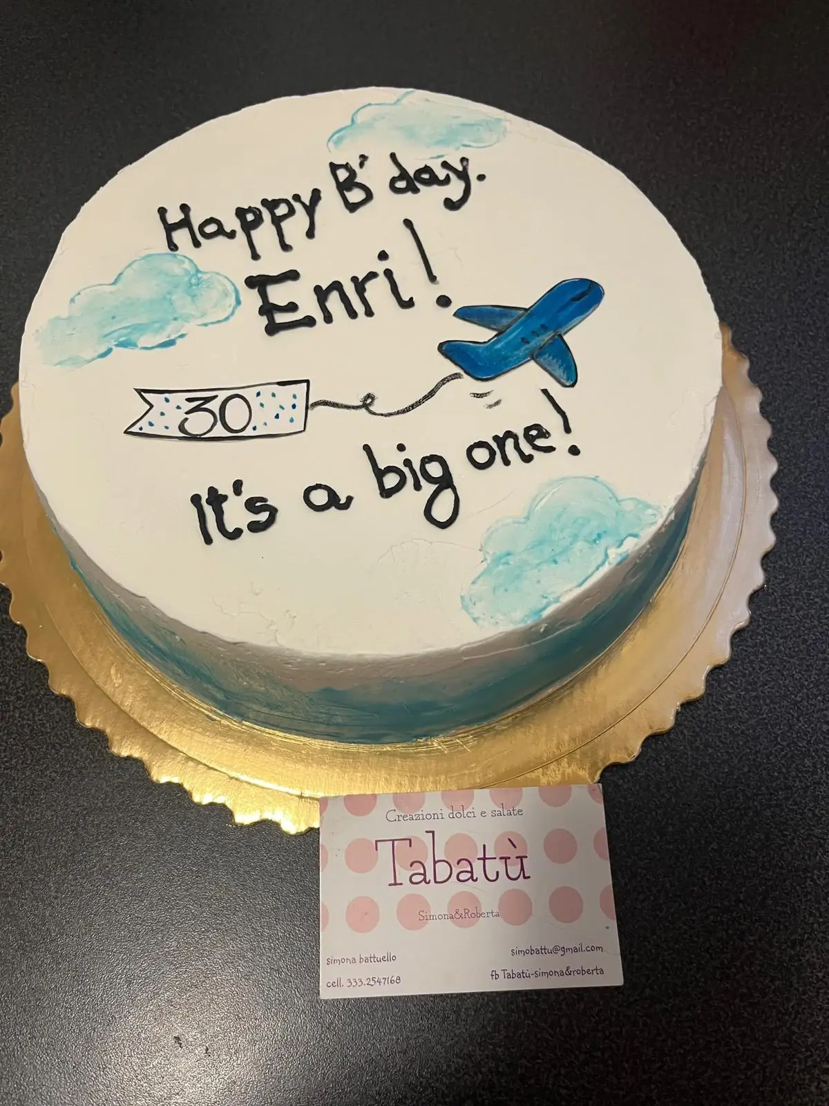 Torta personalizzata realizzata da Tabatù a Genova